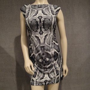 Short black&white&grey body con dress size XSmall